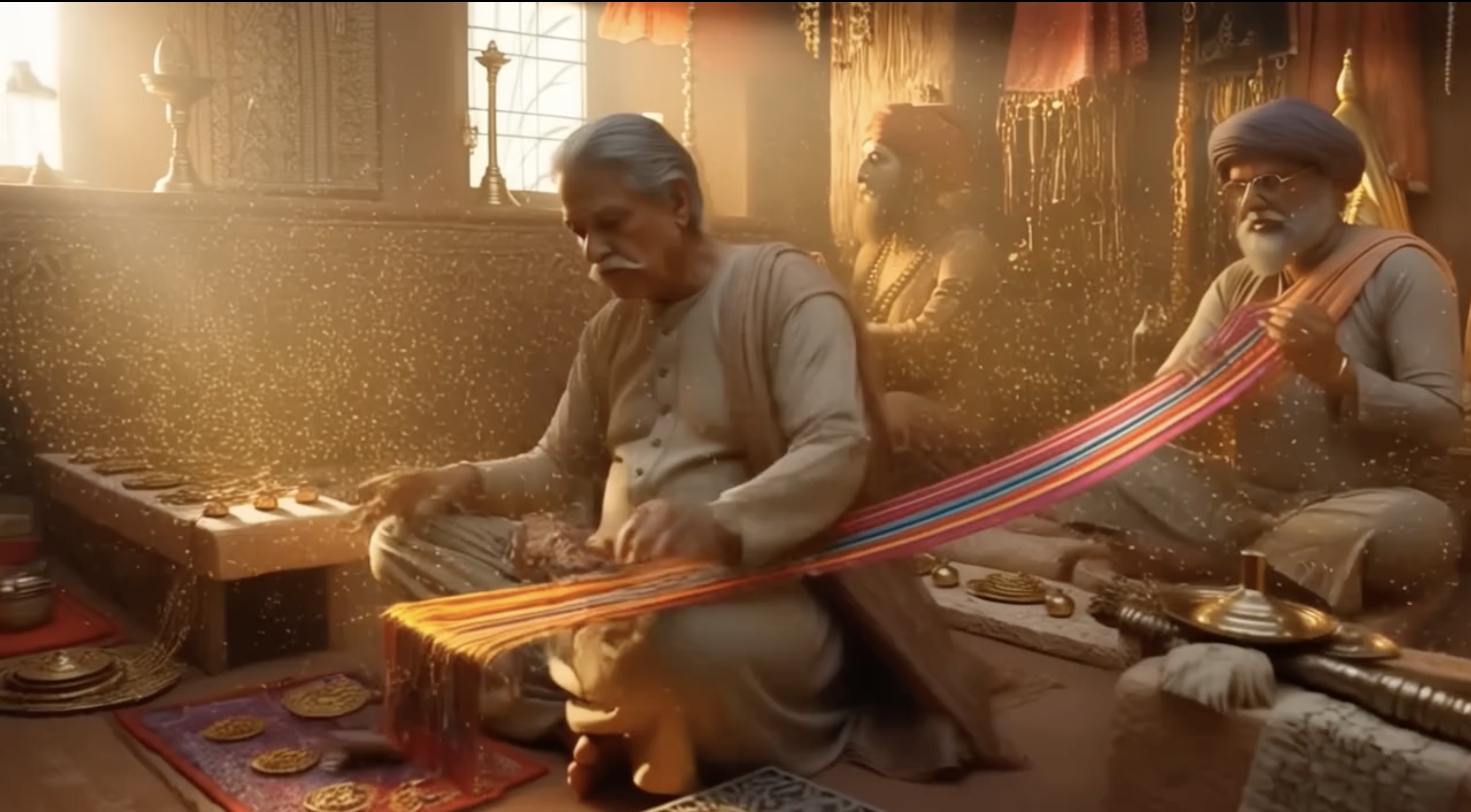 Traditional heritage craft artisan at work